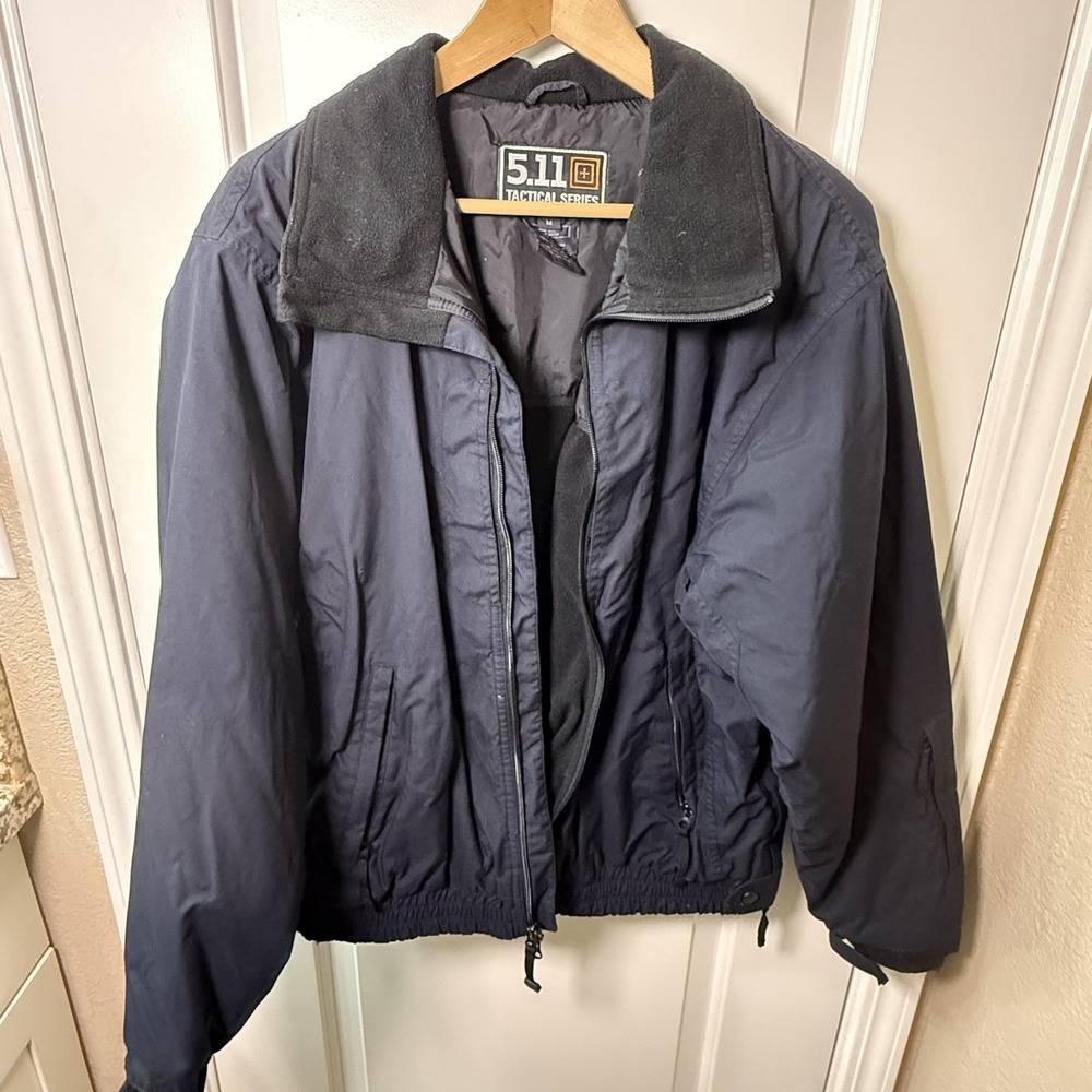 5.11 Tactical Series Mens M Black Patrol Jacket Zip-Out Fleece Liner 48026